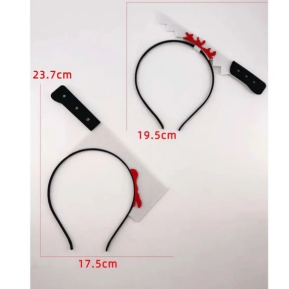 4Pcs Halloween Headbands Weapon W/Blood Headbands - Picture 2 of 5